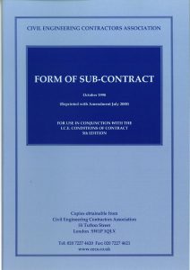 thumbnail of CECA Form of Sub-Contract For Use In Conjunction With The ICE Conditions Of Contract 5th Edition October 1998 Reprinted With Amendment July 2008