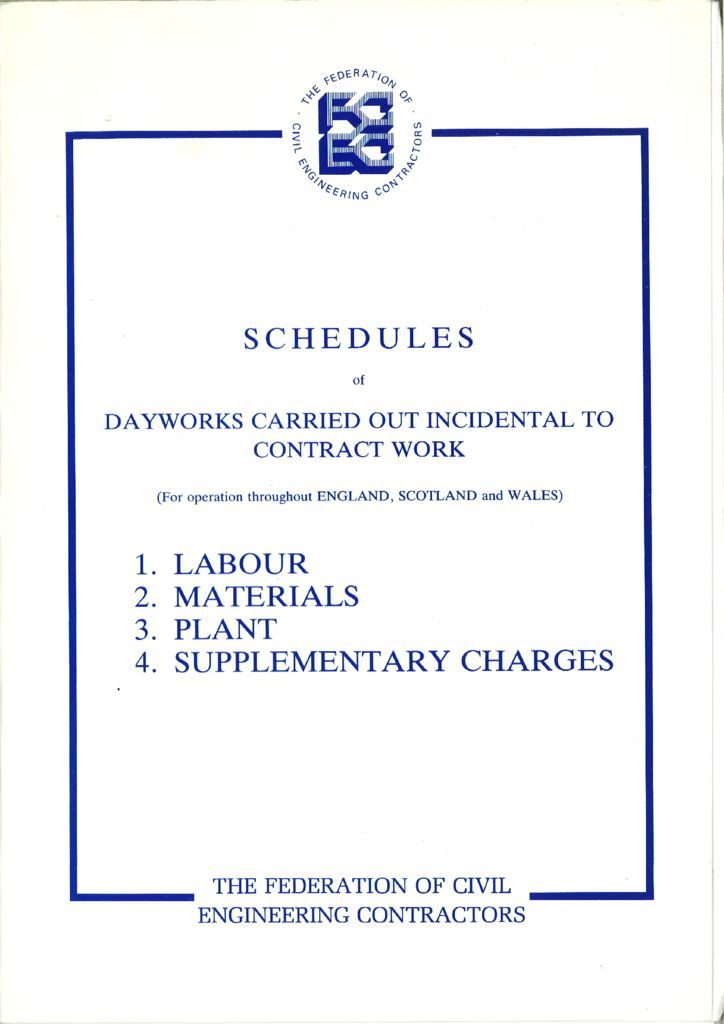 thumbnail of CECA Schedules of Dayworks Carried Out Incidental to Contract Work 1990