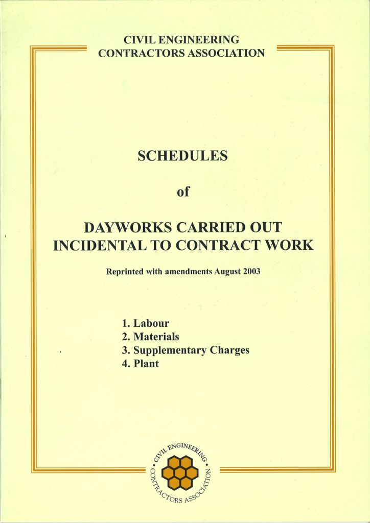 thumbnail of CECA Schedules of Dayworks Carried Out Incidental To Contract Work Reprinted with amendments August 2003