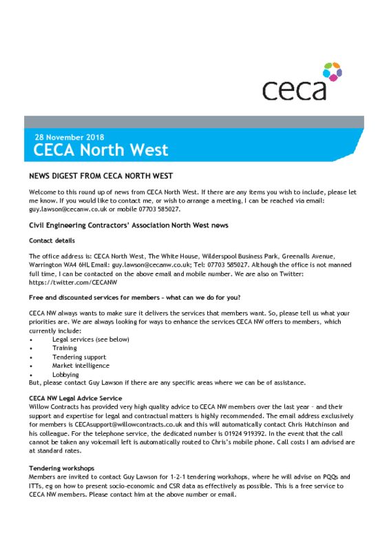 thumbnail of CECA NW Digest 28 November 2018