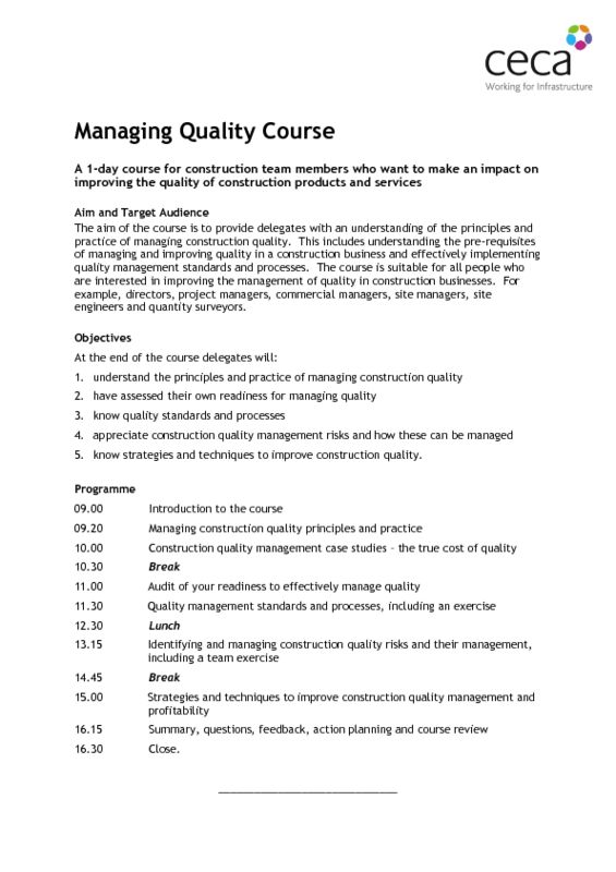 thumbnail of Managing Quality Course 2020