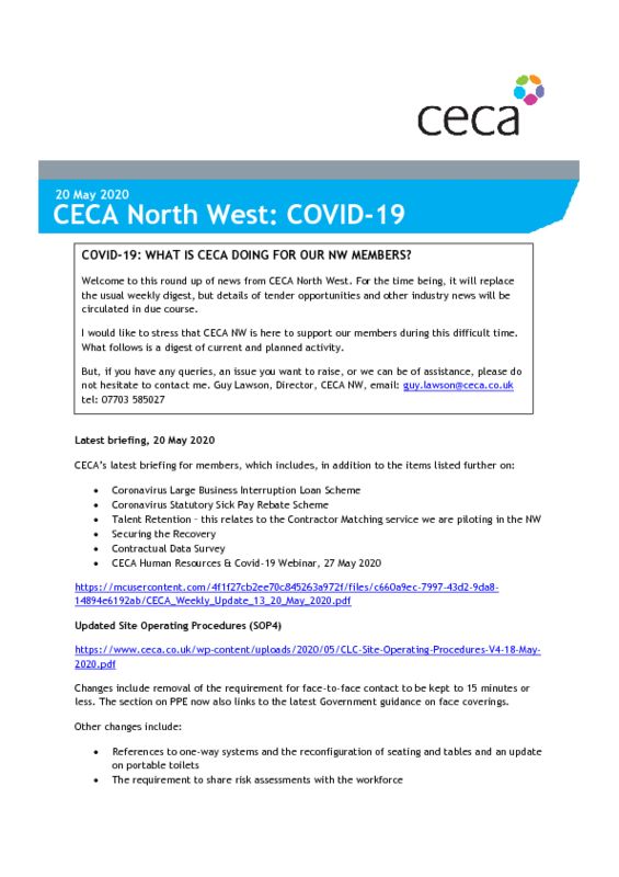 thumbnail of CECA NW COVID-19 Digest 20 May 2020