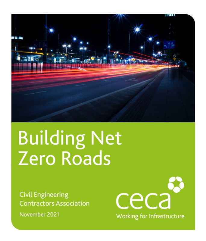 thumbnail of CECA – Building Net Zero Roads – November 2021