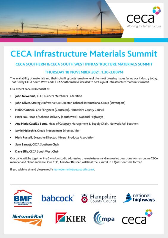 thumbnail of CECA Infrastructure Materials Summit – November 2021