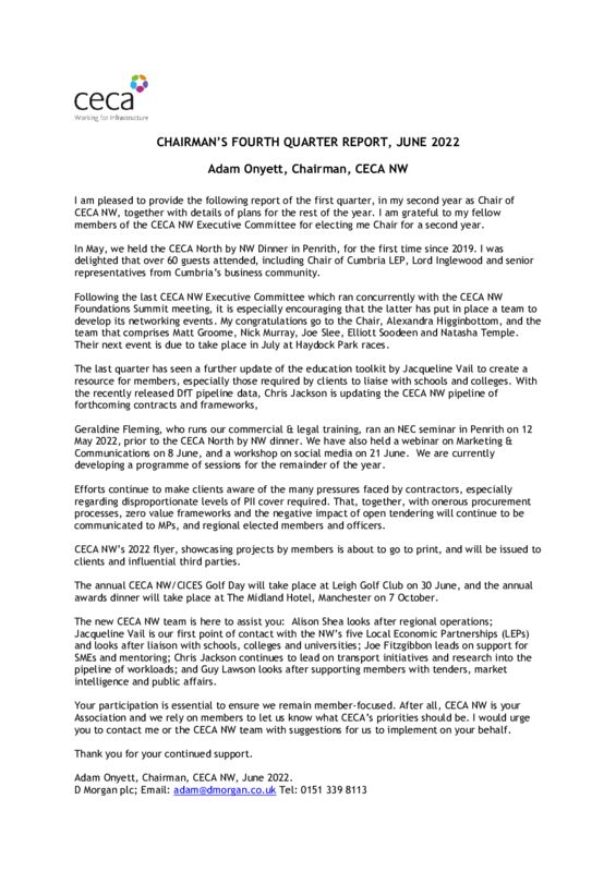 thumbnail of CHAIRMAN’ S FIRST QUARTER REPORT JUNE 2022