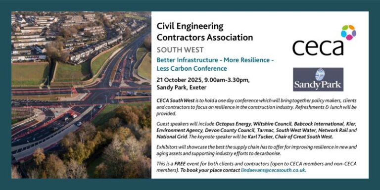 thumbnail of CECA South West – Better Infrastructure – More Resilience – Less Carbon Conference – 21 October 2025