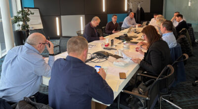 CECA Policy & Public Affairs Director Ben Goodwin leading the first of CECA's policy workshop with members of CECA North West in Warrington, February 2026.